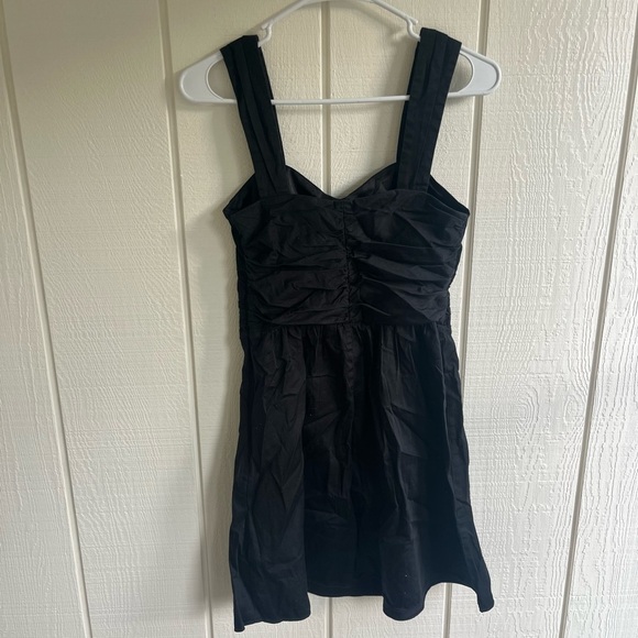 Express Black Ruched Backless Mini Dress - Picture 3 of 4